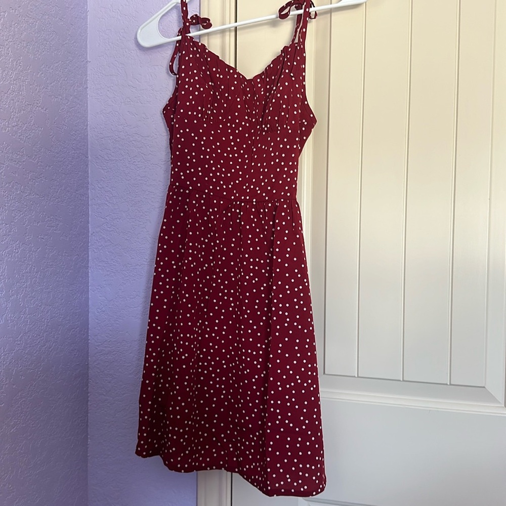polka dot red dress